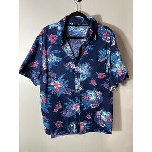 Star Wars R2D2 Hawaiian Shirt Men XL 100% Cotton Tropical Resort Vacation Jedi